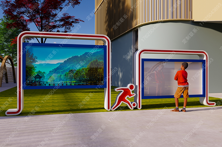 學(xué)?？ㄍㄟ\動宣傳欄長廊